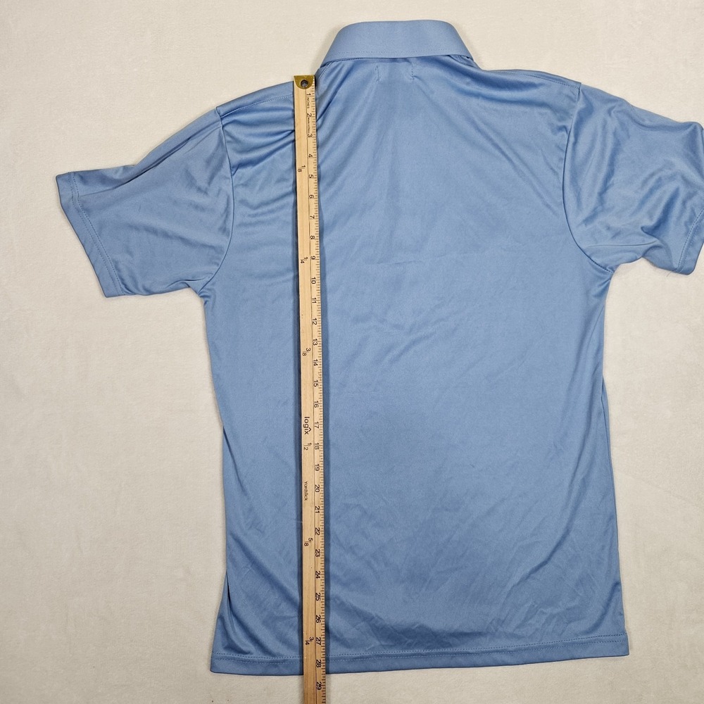 Collars and Co Dress Polo Shirt Men's Med White Check Button Stretch Performance - Picture 5 of 7